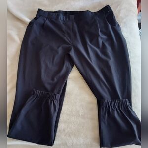 Women's MPG Sport Black Athletic Ankle Pants size XXL w/Elastic Waist & Pockets